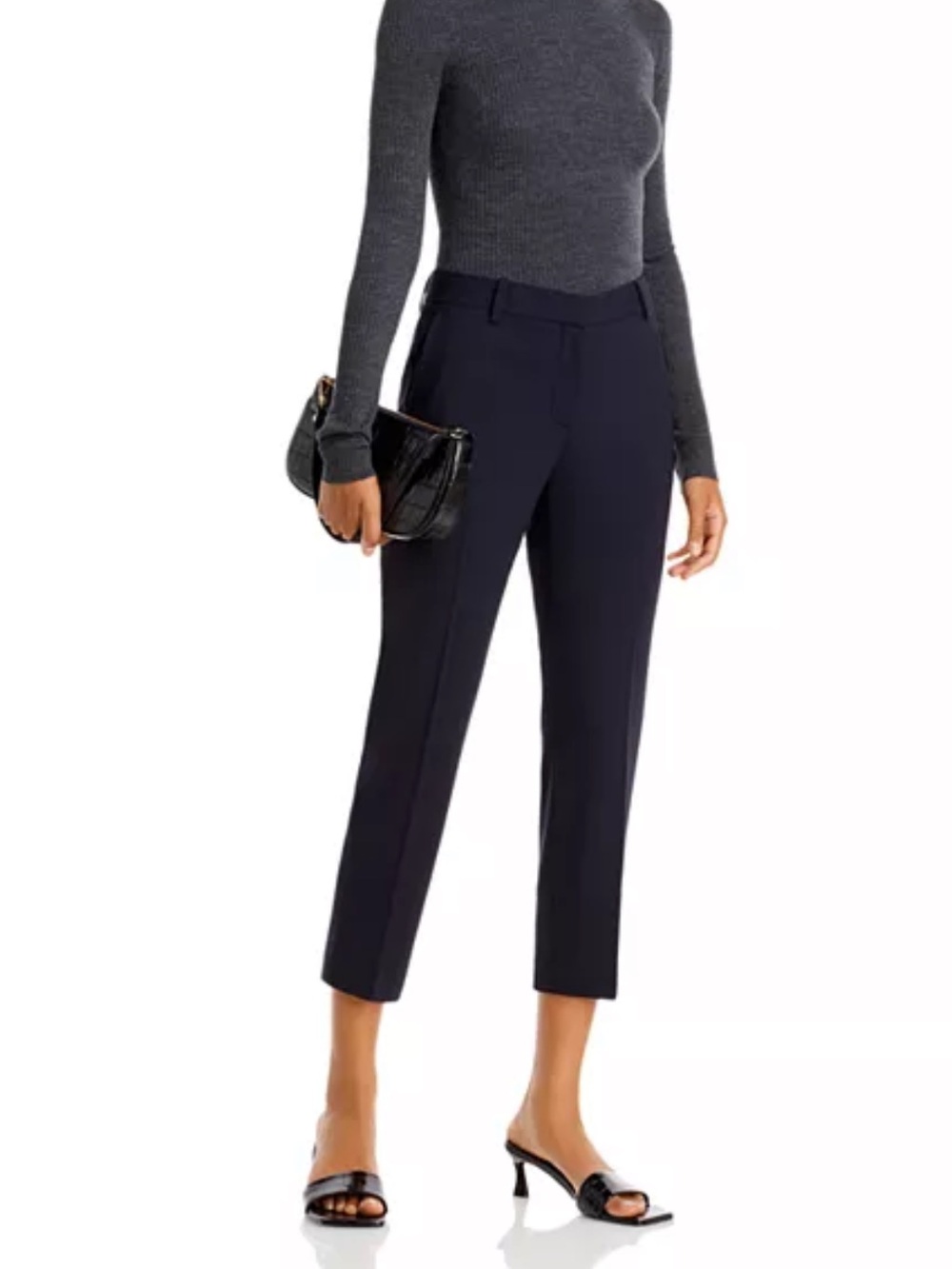 Theory Treeca Wool-Blend Suit Pants in Deep Navy Good Wool Size M NWOT